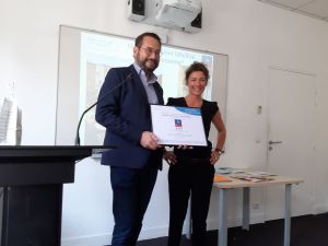 Olivier Barry, Président de DELPHIS, et Séverine Mazet, Responsable Habitat spécifique de Immobilière Atlantic Aménagement