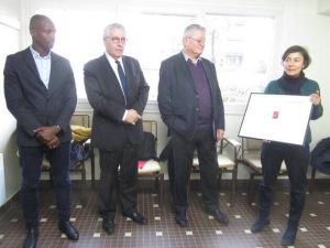 Saliou Bangoura, pilote HSS, Dominique Duret, DG, Jean-Pierre Fouquet, Président de Méduane Habitat et Laure Bourgoin, DELPHIS