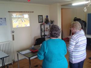 En pleine partie de wii bowling...