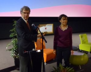 Philippe Justeau, Président d'Immobilière Podeliha, et Laure Bourgoin, Delphis